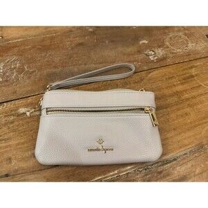 NWOT Wristlet Small Purse Nanette Lepore Molie Pearl Color Vegan Leather